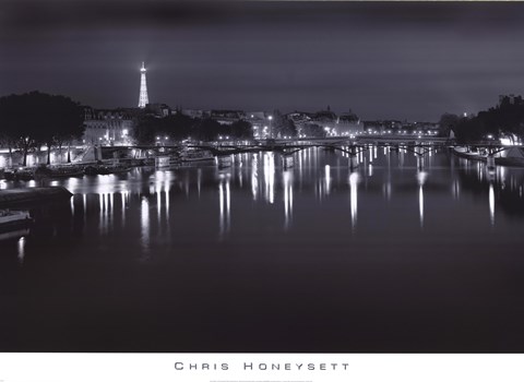 Framed Paris At Night Print