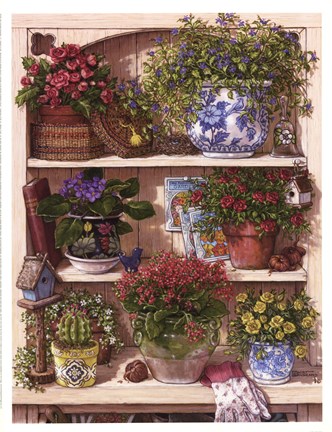 Framed Flower Cupboard Print