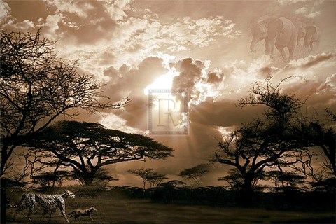 Framed African Mosaic Print