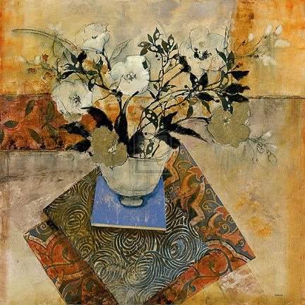 Framed Patchwork Floral Print