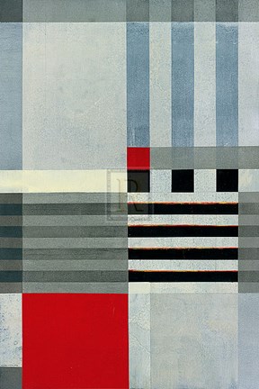 Framed White Stripes I Print