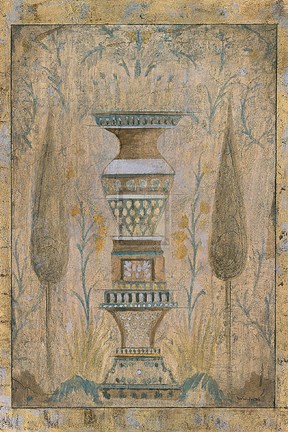 Framed Eastern Garden Panel III Print