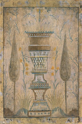 Framed Eastern Garden Panel IV Print