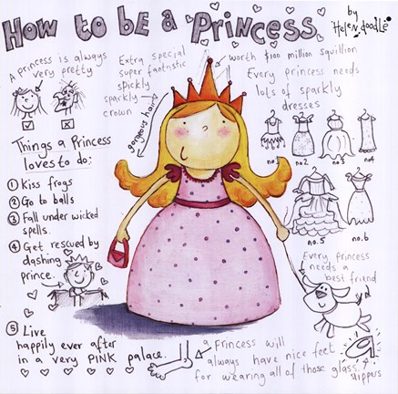 Framed How to be a Princess Print