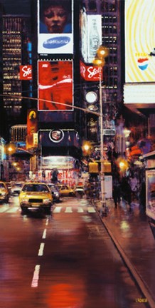 Framed Times Square at Night II Print