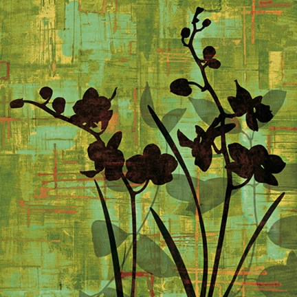 Framed Silhouette on Green Print