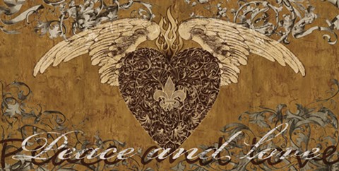 Framed Peace and Love Print