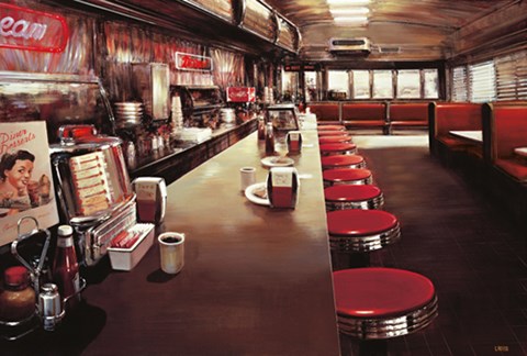 Framed Diner in Manhattan Print