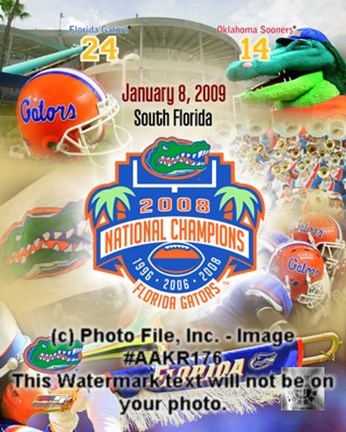 Framed Florida FedEx BCS National Championship Game, Miami, FL (Dolphin Stadium), January 8, 2009 Print