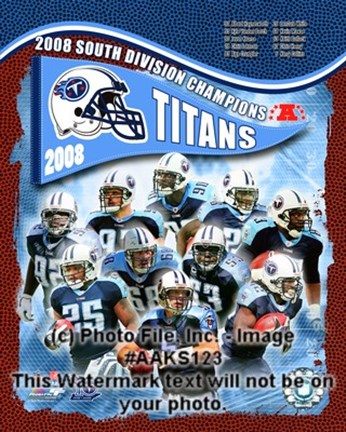 Framed 2008 Tennessee Titans AFC South Division Champs Print