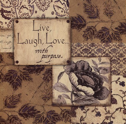 Framed Live, Laugh, Love Print