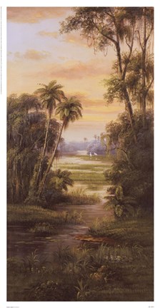 Framed Tropical Lagoon I Print