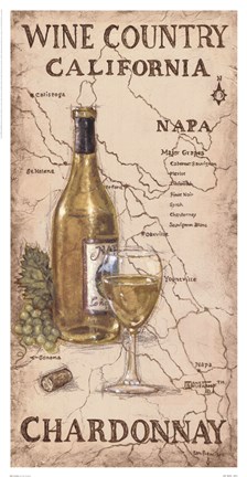 Framed Wine Country I Print