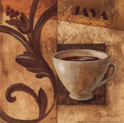 Framed Deco Coffee III Java Print