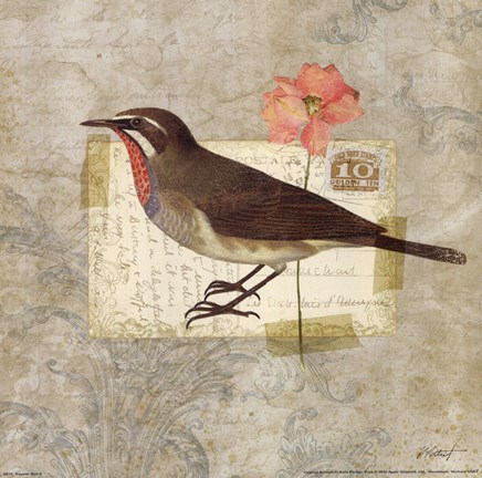 Framed Traveler Bird II Print