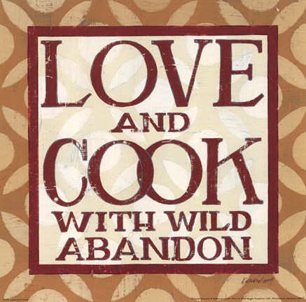 Framed Love and Cook Print