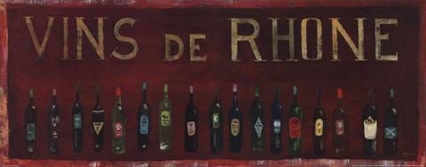 Framed Vins de Rhone Print