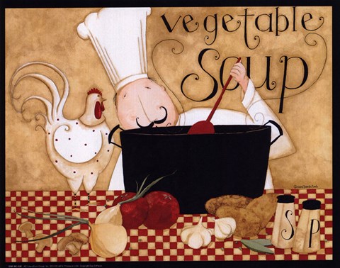 Framed Vegetable Soup Print