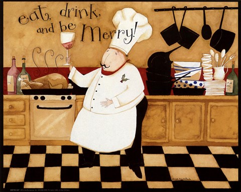 Framed Eat, Drink &amp; be Merry Print