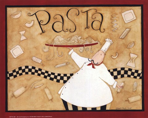 Framed Pasta - Chef Print