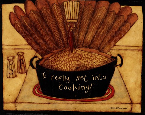 Framed Get into cooking Print