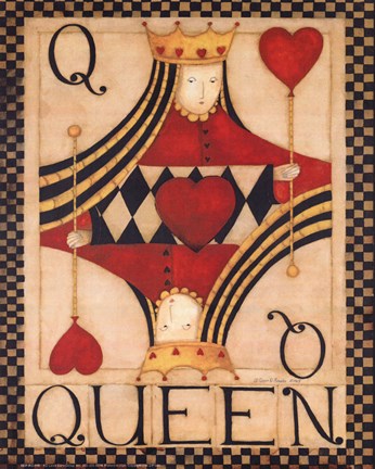Framed Queen of Hearts Print