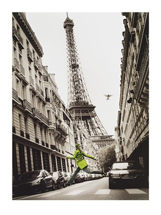 Framed Big Jump in Paris Print