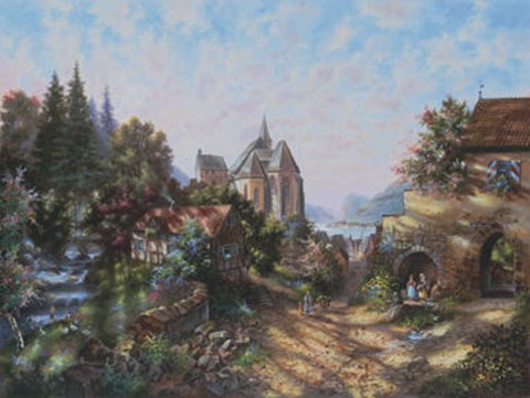 Framed Andernach At The Rhine Print