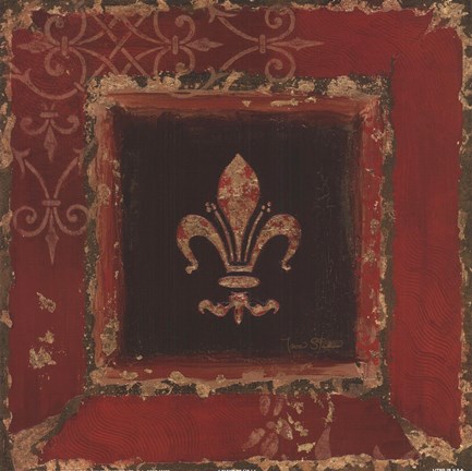 Framed Fleur de Lis I Print