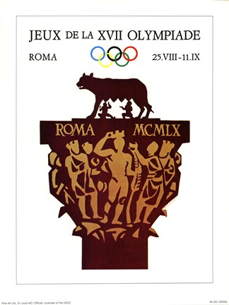 Framed Rome, 1970 (Olympic Games) Print
