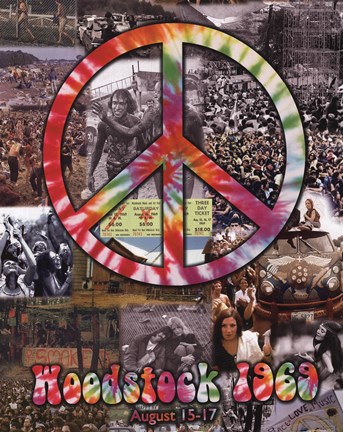 Framed Woodstock Collage Print