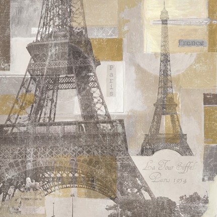 Framed Eiffel Tower III Print