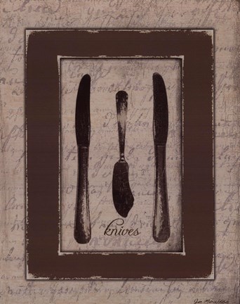 Framed Knives Print