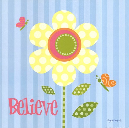 Framed Believe Floral Print