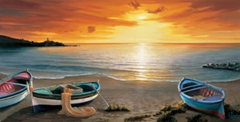 Framed Al calar del sole Print