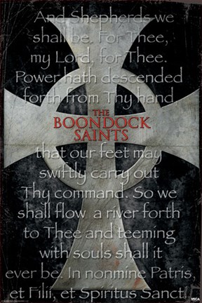Framed Boondock Saints - Large Cross Print