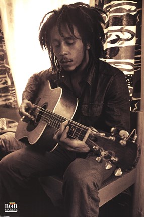 Framed Bob Marley - Sepia Print