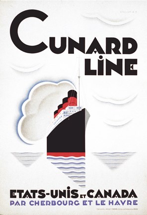 Framed Cunard Line - Canada Print