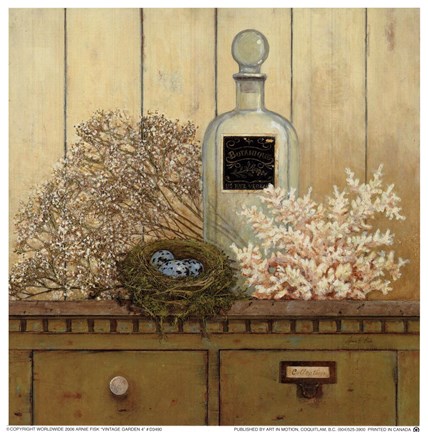 Framed Vintage Garden 4 Print