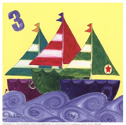 Framed Three Ships Print