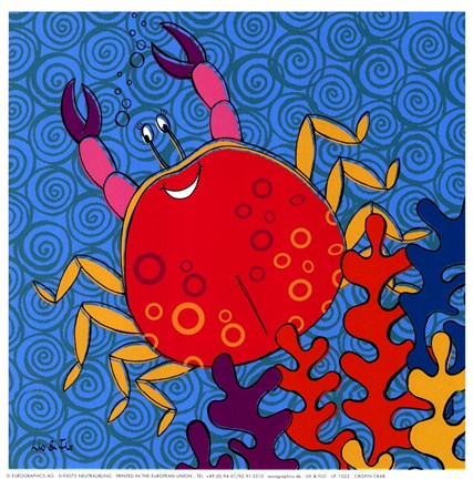 Framed Crispin Crab Print