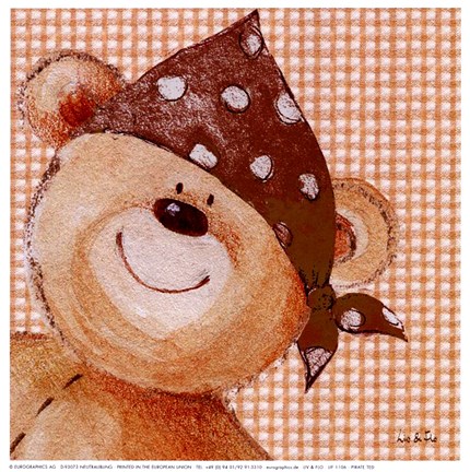 Framed Pirate Ted Print