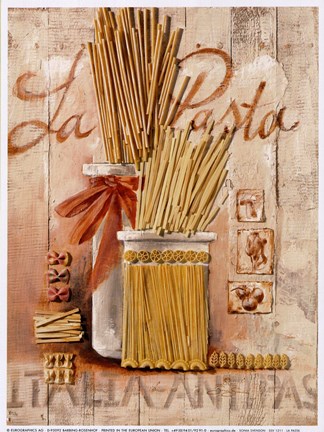 Framed La Pasta Print