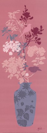 Framed Aqua Blossom Vase Print