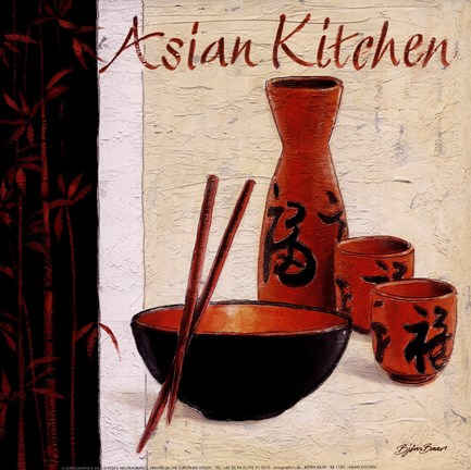 Framed Asian Kitchen Print