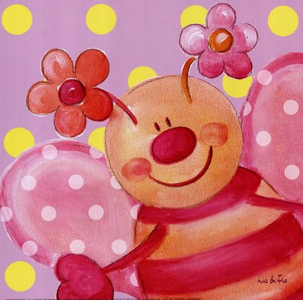 Framed Flower Bee Print