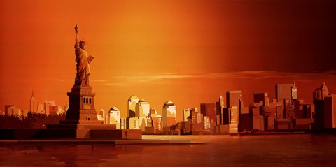Framed New York City, Liberty  5 Print