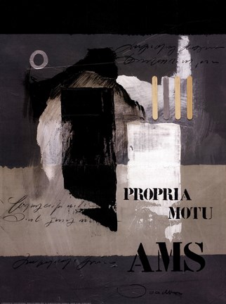 Framed White Circle I Print