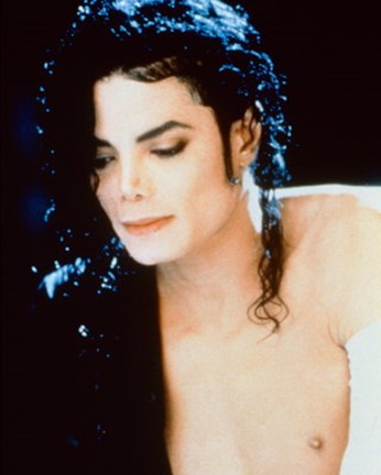Framed Michael Jackson - topless Print