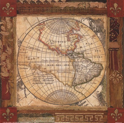 Framed Corners of the Earth - Detail II Print